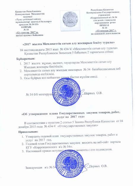 Приказ по питанию 2017 год